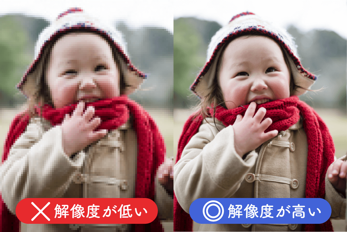 解像度の比較画像